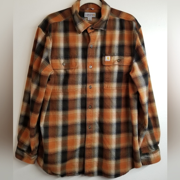 Carhartt Other - Carhartt Heavy Flannel Shirt Sz L